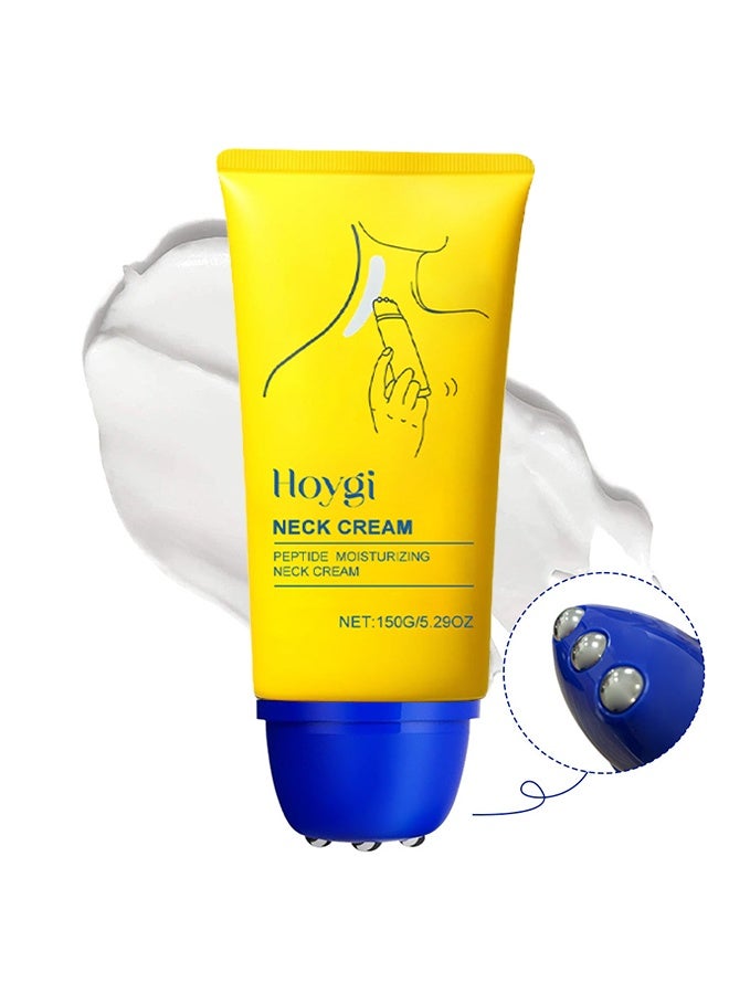 Hoygi Neck Cream, Neck Tightening Treatment, Anti-aging Firming Lifting Neck Cream, Hyaluronic Acid Reduces Wrinkles, Suitable For Crepey Skin Body Care, Smooths Wrinkles & Fine Lines, 150G - Image 1